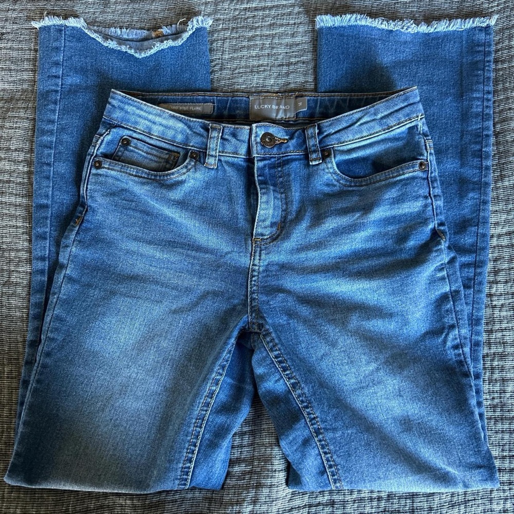 GIRLS Lucky Brand Ankle Frayed Hem Jeans